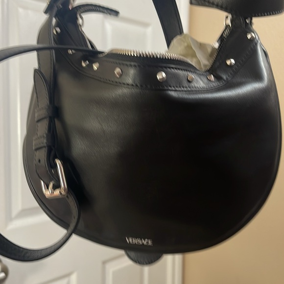 Pristine Versace Studded Small Hobo Bag - Picture 4 of 5